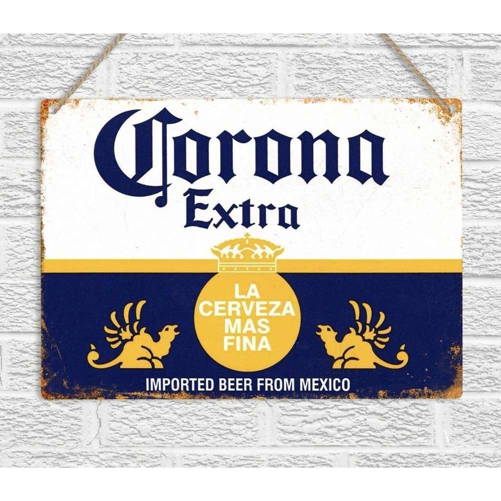 CORONA EXTRA Vintage Retro Style Wooden Wall Sign 8x6 Beer Bar Pub Man Cave